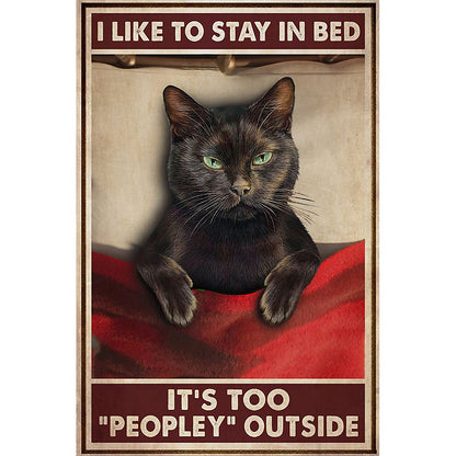 Cat Like Lying In Bed - 11CT Stamped Cross Stitch 40*60CM