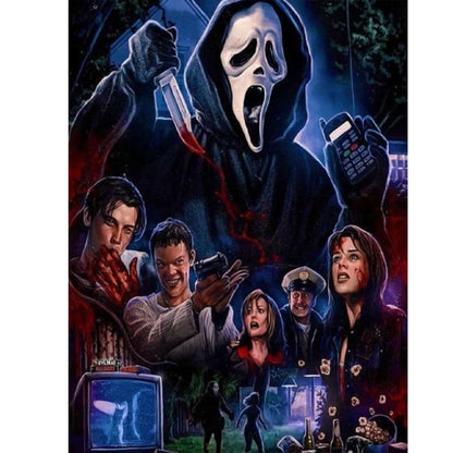 Horror Movie - Full Round Drill Diamond Painting 30*40CM