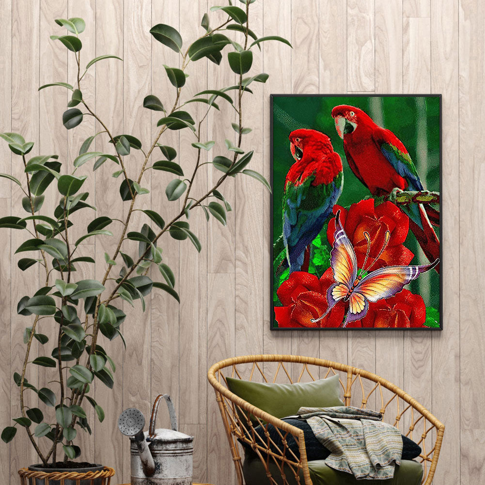 Parrot - Full Round Drill Diamond Painting 50*60CM