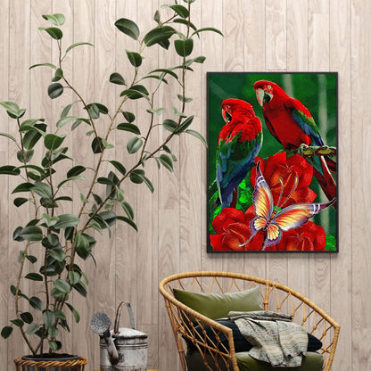 Parrot - Full Round Drill Diamond Painting 50*60CM