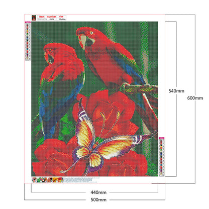 Parrot - Full Round Drill Diamond Painting 50*60CM