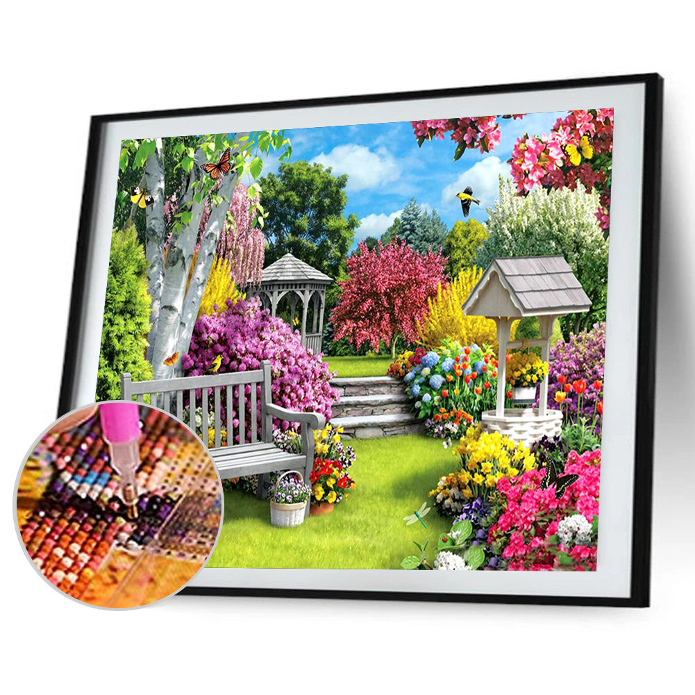 Garden - Full Round Drill Diamond Painting 60*50CM