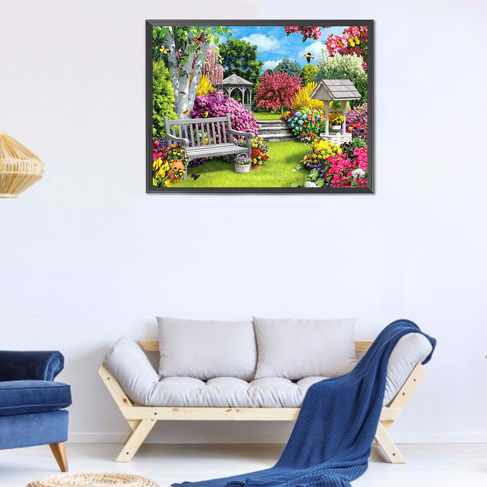 Garden - Full Round Drill Diamond Painting 60*50CM