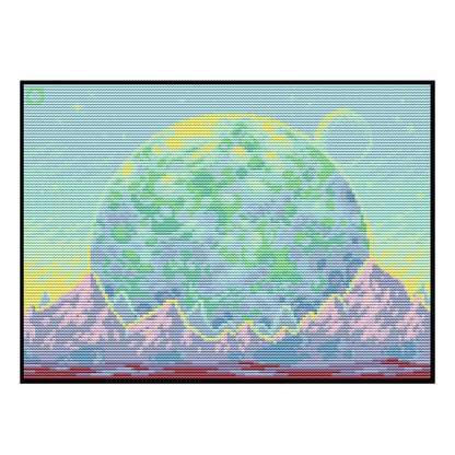 Planet - 14CT Stamped Cross Stitch 33*25CM