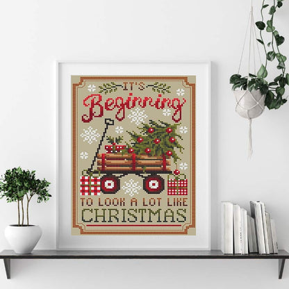 Christmas Trailer - 11CT Counted Cross Stitch 40*55CM