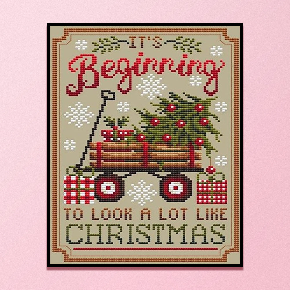 Christmas Trailer - 11CT Counted Cross Stitch 40*55CM