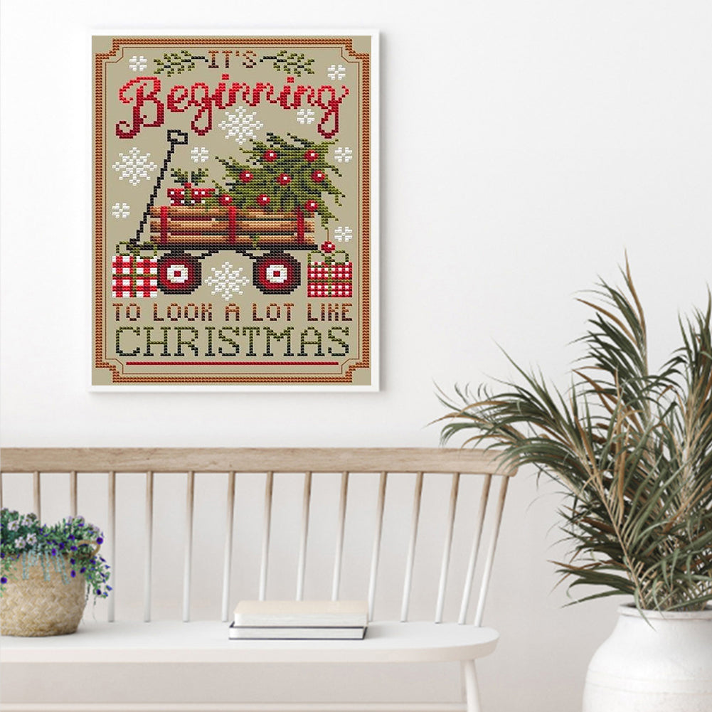 Christmas Trailer - 11CT Counted Cross Stitch 40*55CM