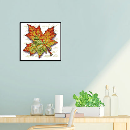 Maple Leaf - 14CT Counted Cross Stitch 16*15CM