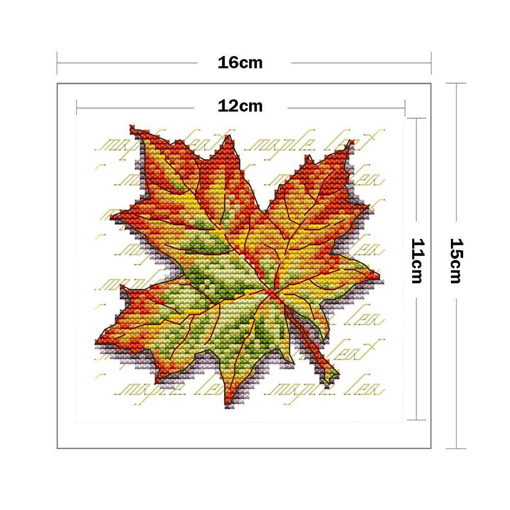 Maple Leaf - 14CT Counted Cross Stitch 16*15CM