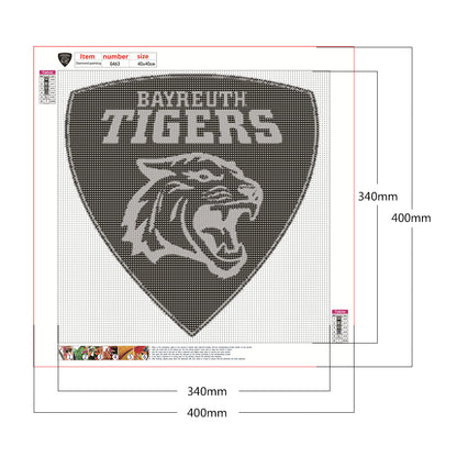 Bayreuth Tigers Logo - Full Round Drill Diamond Painting 40*40CM