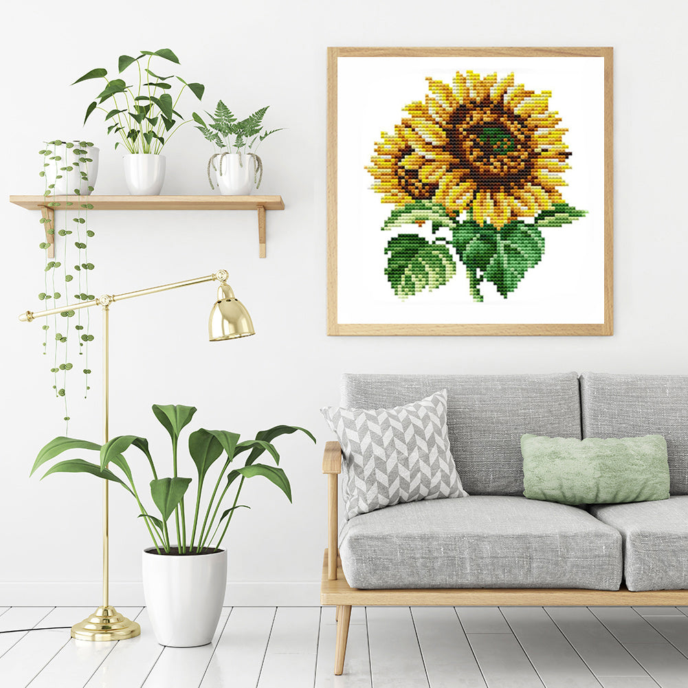 Sunflower - 14CT Counted Cross Stitch 17*17CM