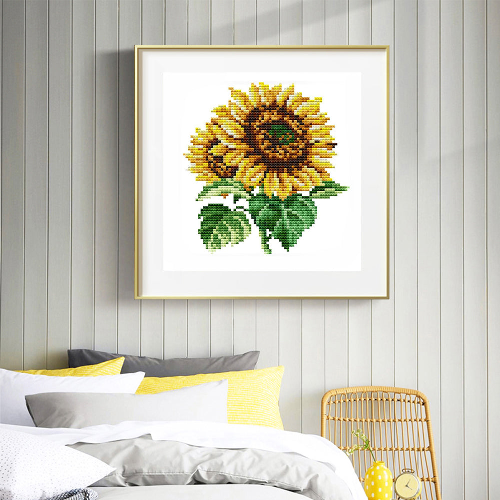 Sunflower - 14CT Counted Cross Stitch 17*17CM