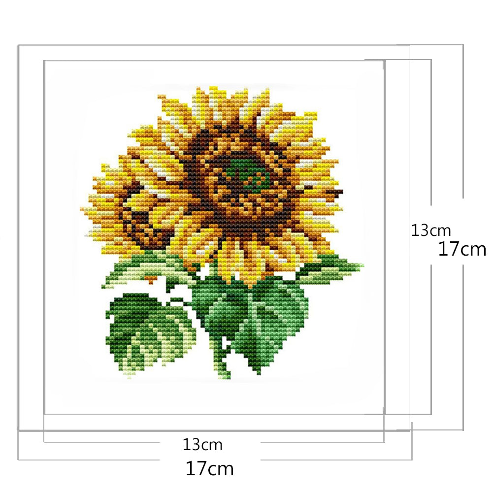 Sunflower - 14CT Counted Cross Stitch 17*17CM