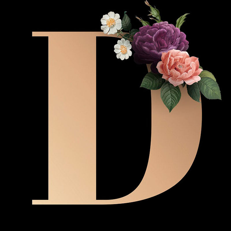 Dark Flower Letters - Full Square Drill Diamond Painting 30*30CM