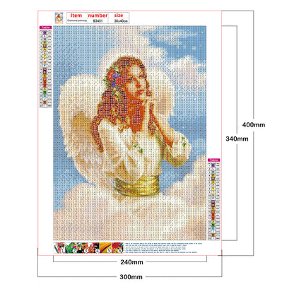 Angel - Full Round Drill Diamond Painting 30*40CM