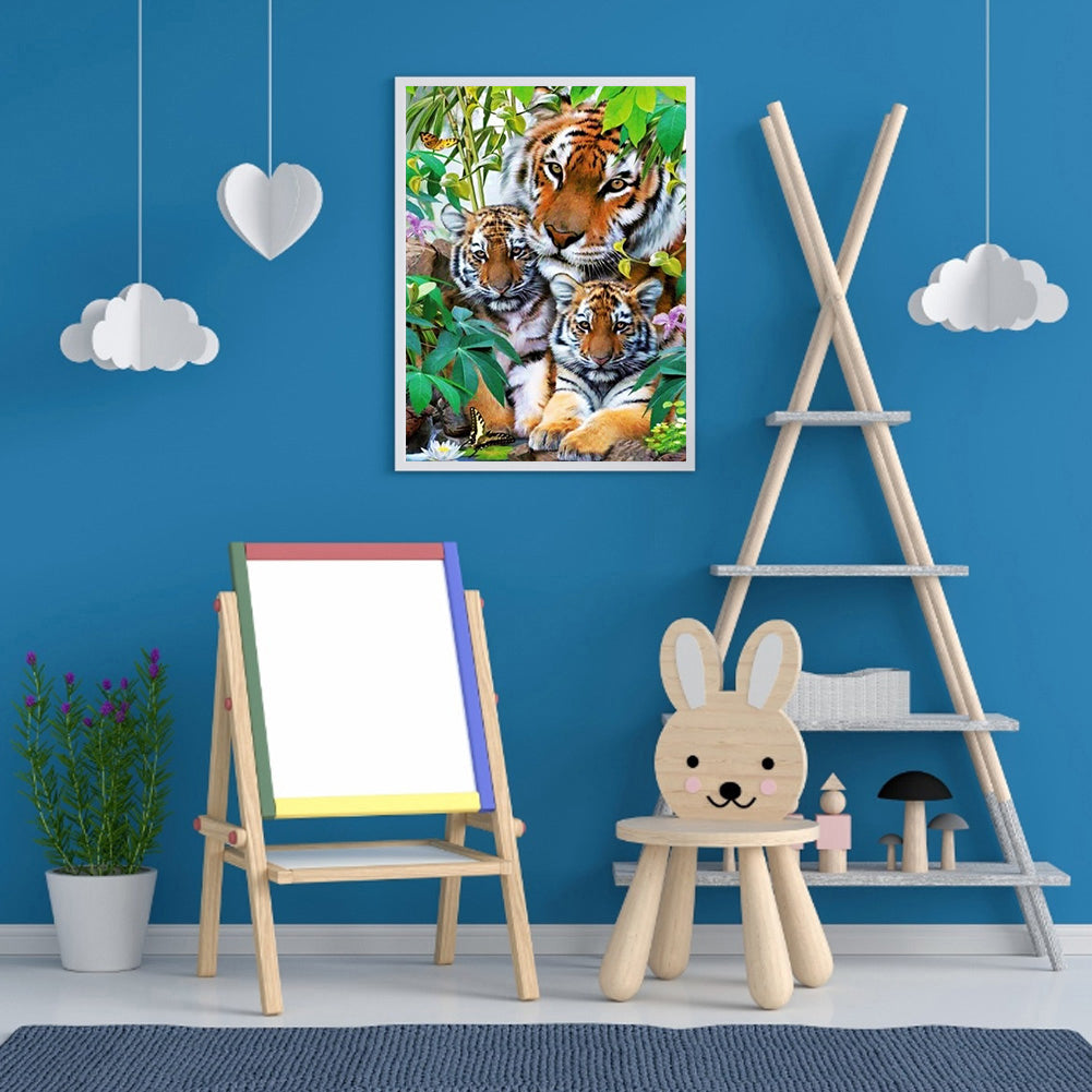 Tiger - Full Round Drill Diamond Painting 30*40CM