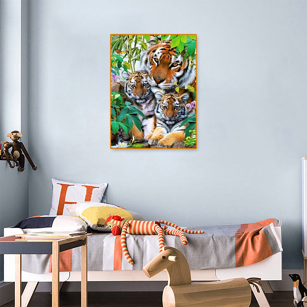 Tiger - Full Round Drill Diamond Painting 30*40CM