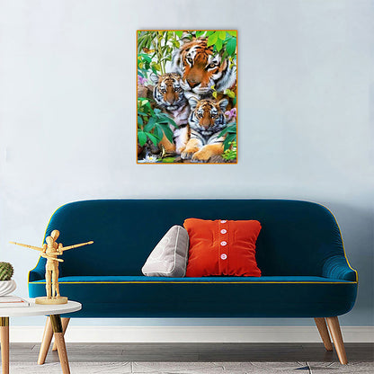 Tiger - Full Round Drill Diamond Painting 30*40CM