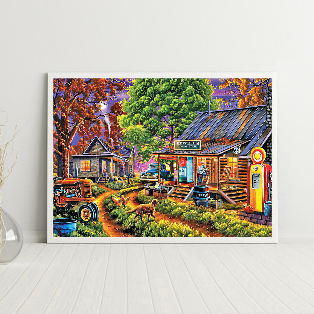 Farm House - Full Round Drill Diamond Painting 40*30CM