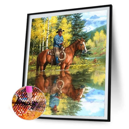 Horseman - Full Round Drill Diamond Painting 40*50CM