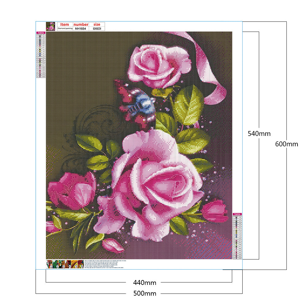 Rose - Full Round Drill Diamond Painting 50*60CM