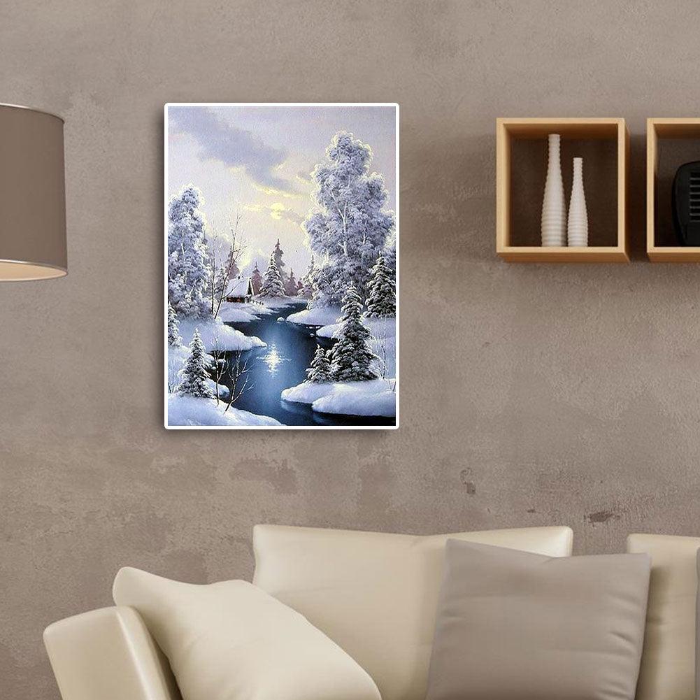 Snow Creek - Full Round Drill Diamond Painting 50*60CM