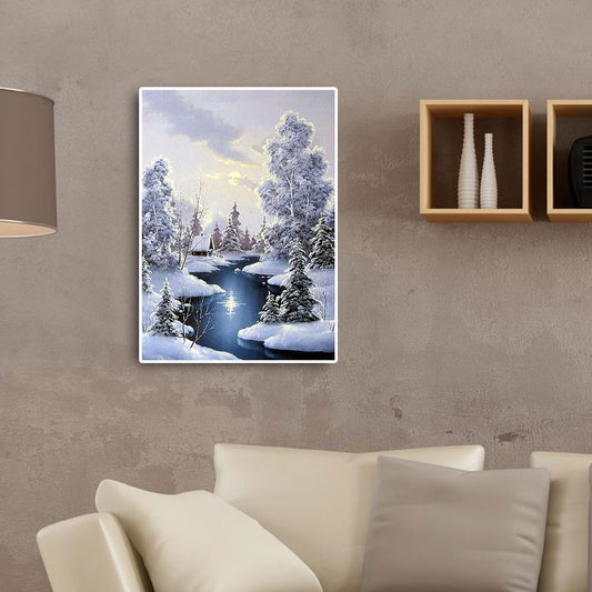 Snow Creek - Full Round Drill Diamond Painting 50*60CM