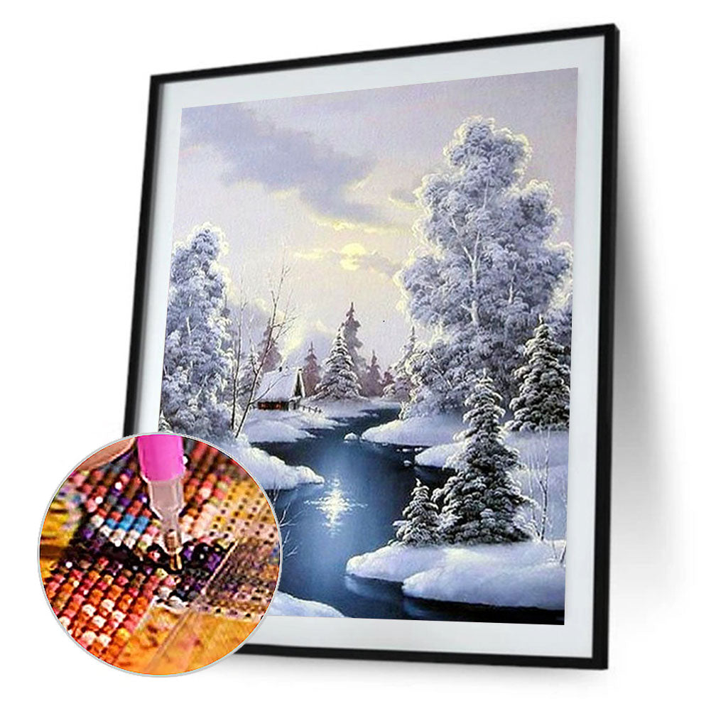 Snow Creek - Full Round Drill Diamond Painting 50*60CM