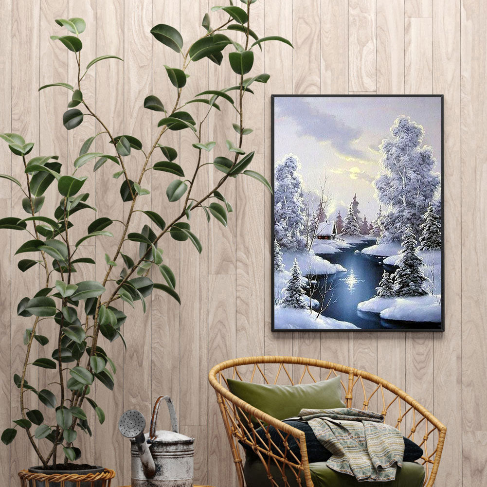 Snow Creek - Full Round Drill Diamond Painting 50*60CM