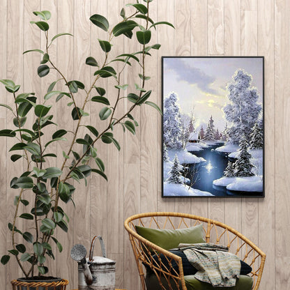 Snow Creek - Full Round Drill Diamond Painting 50*60CM