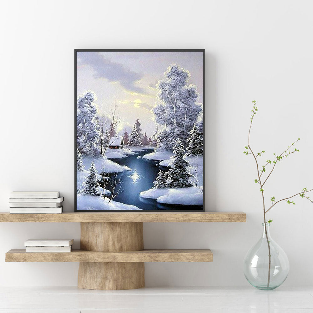 Snow Creek - Full Round Drill Diamond Painting 50*60CM
