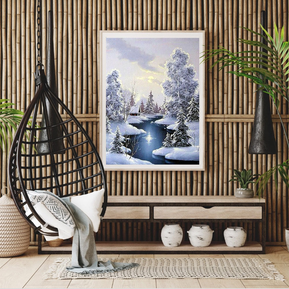 Snow Creek - Full Round Drill Diamond Painting 50*60CM