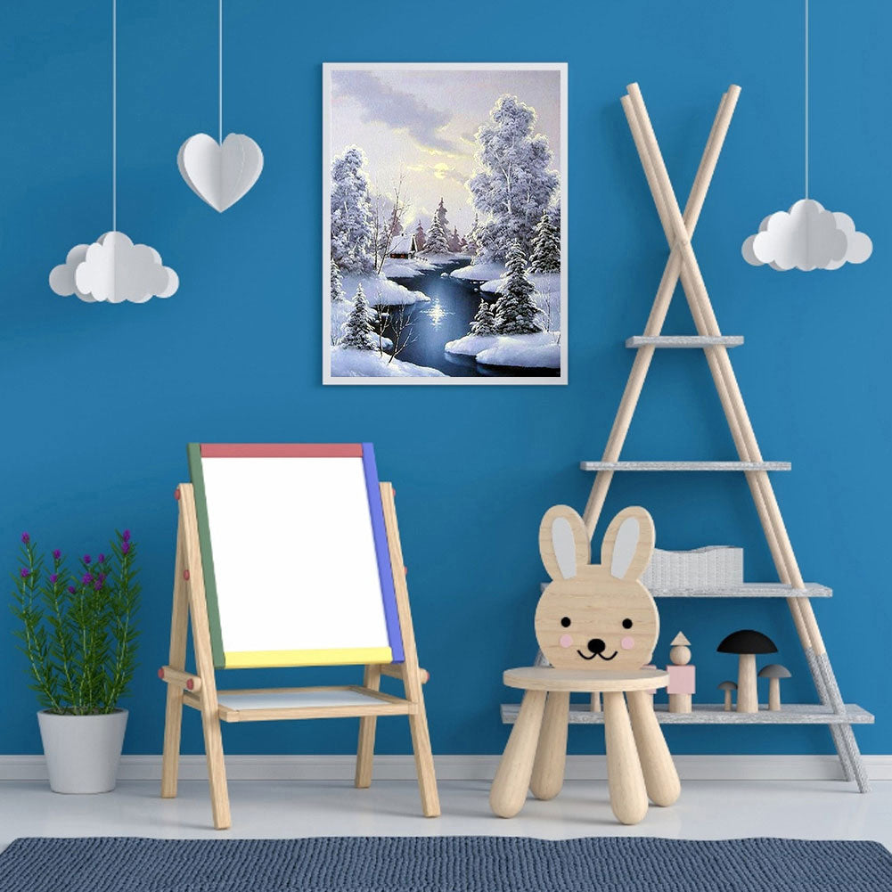 Snow Creek - Full Round Drill Diamond Painting 50*60CM