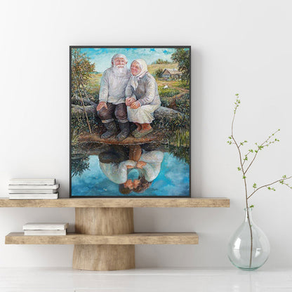 Old Couple - Full Round Drill Diamond Painting 50*60CM