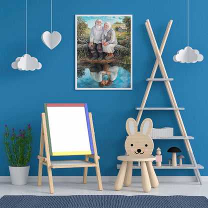 Old Couple - Full Round Drill Diamond Painting 50*60CM