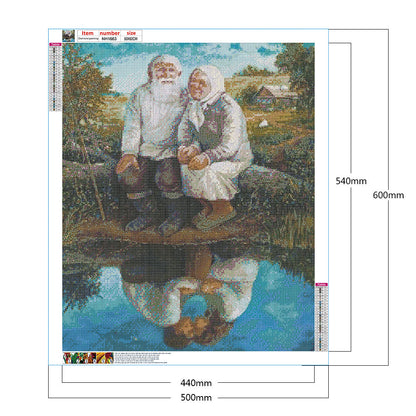 Old Couple - Full Round Drill Diamond Painting 50*60CM