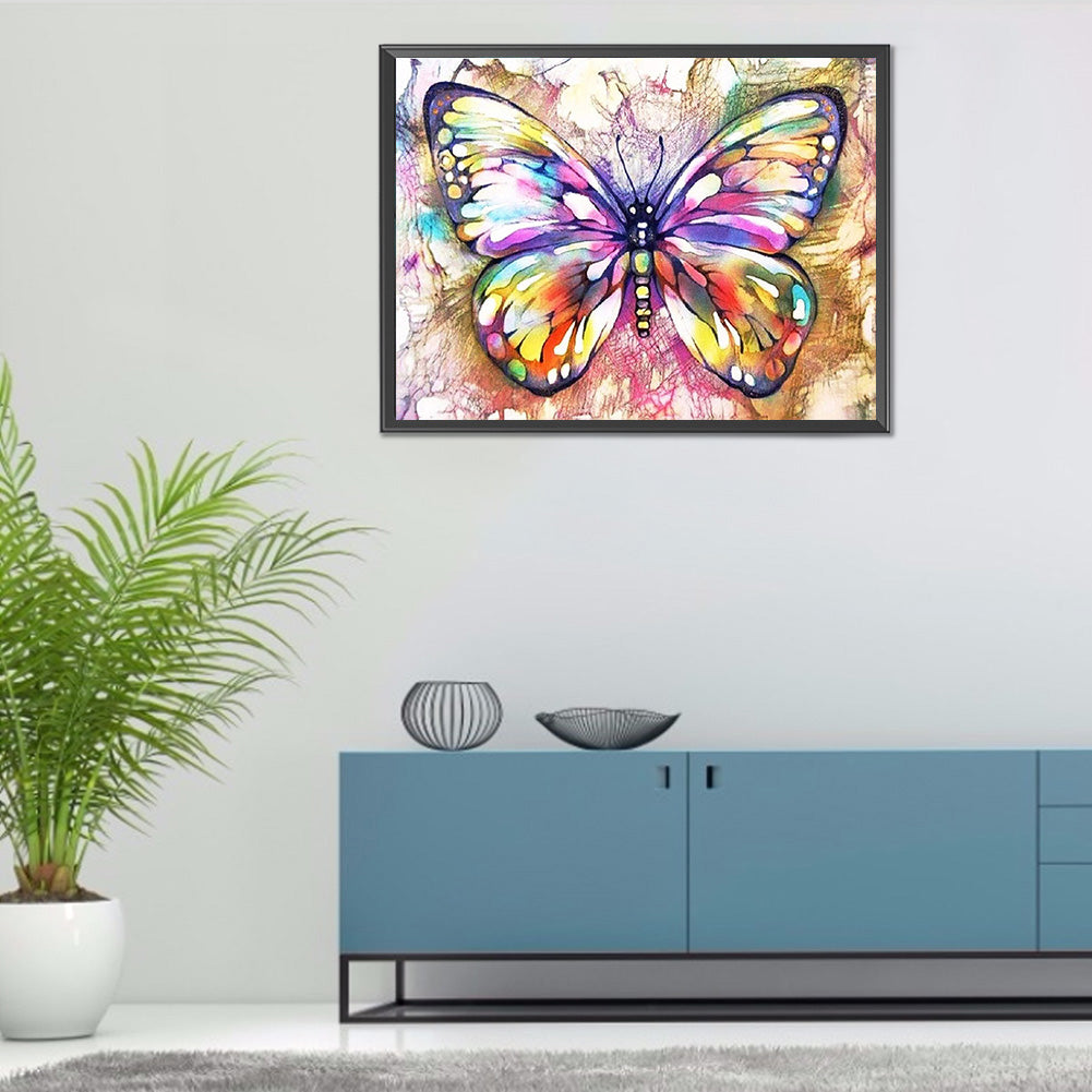 Butterfly - Full Round Drill Diamond Painting 40*30CM