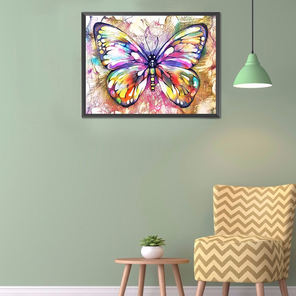 Butterfly - Full Round Drill Diamond Painting 40*30CM