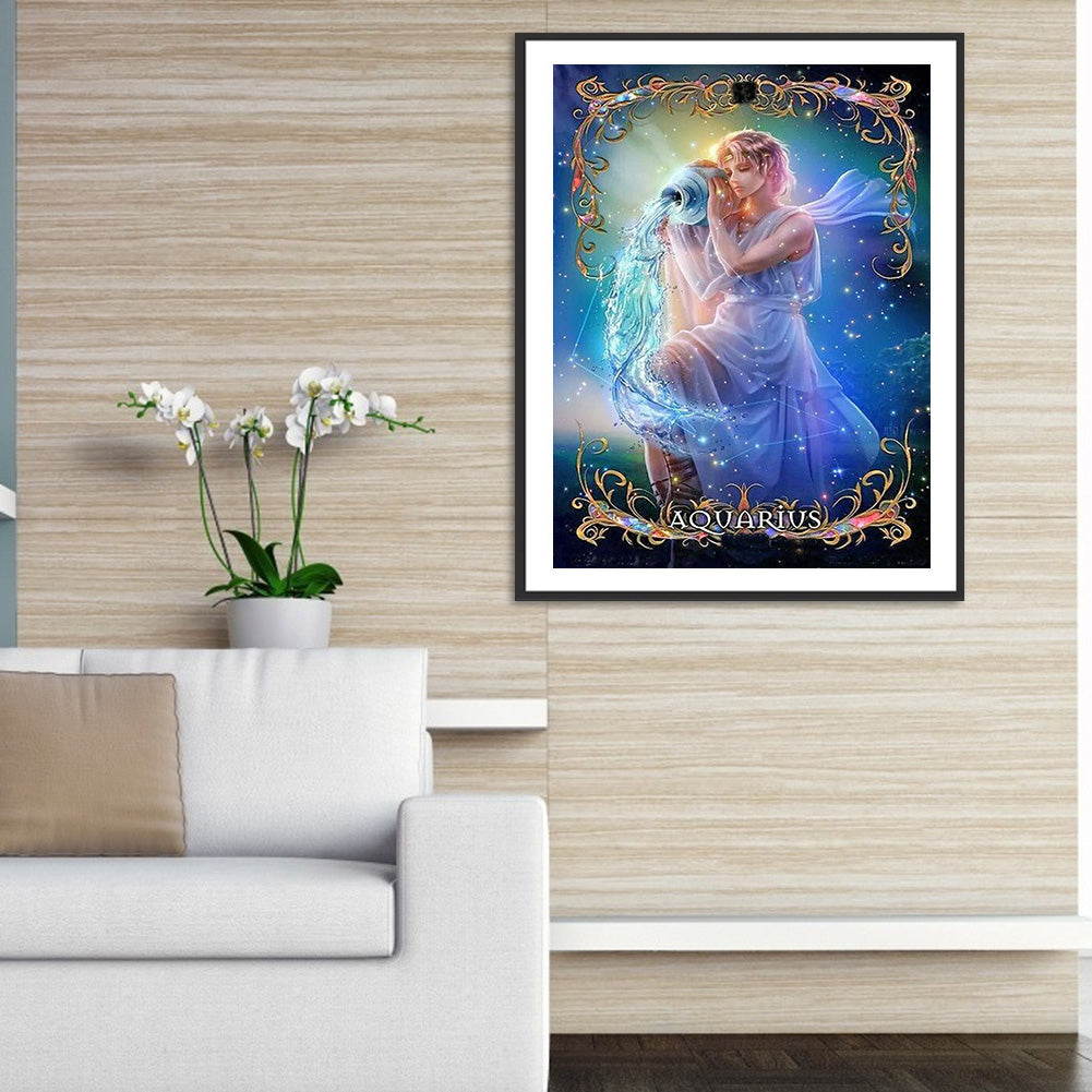 Aquarius God - Full Round Drill Diamond Painting 40*50CM