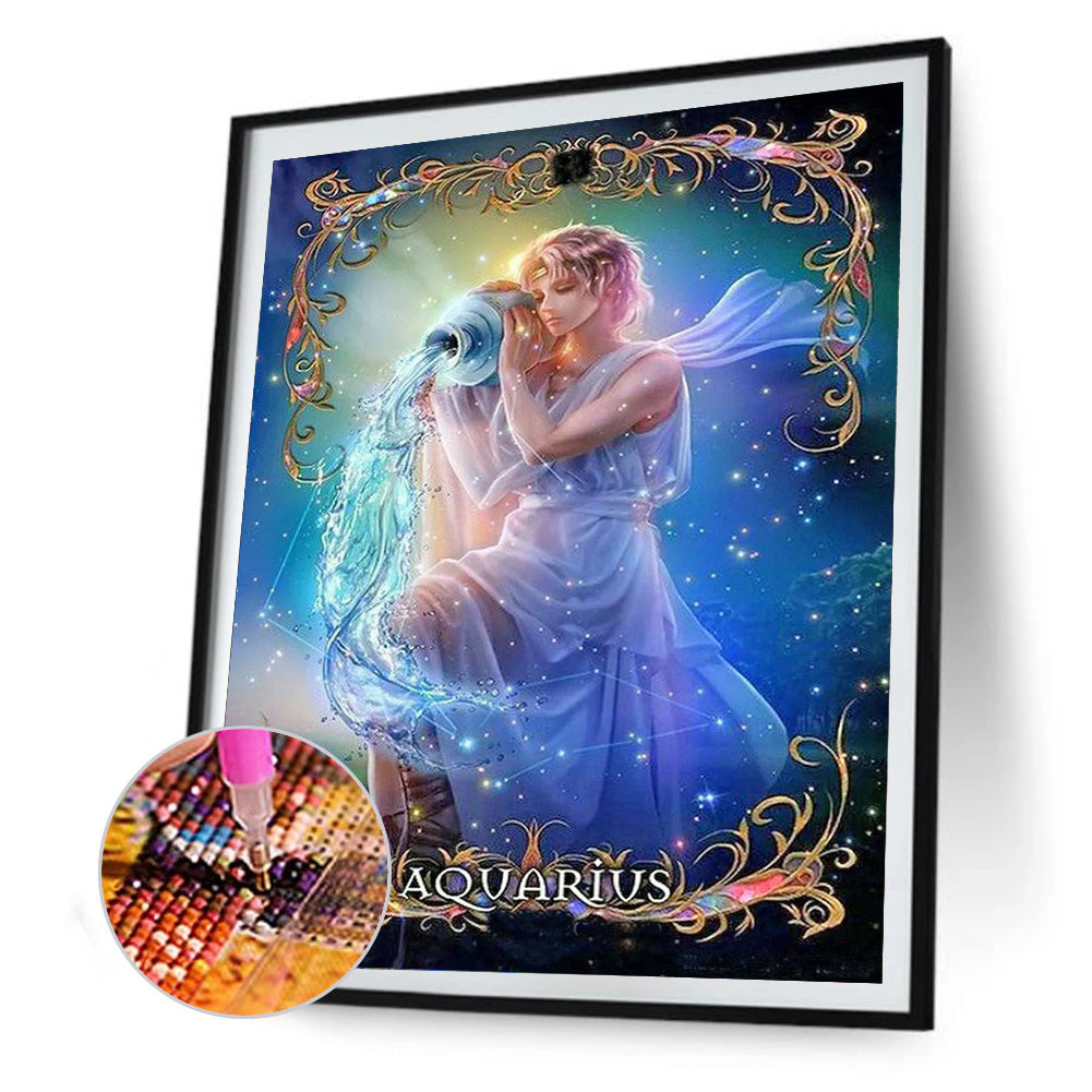 Aquarius God - Full Round Drill Diamond Painting 40*50CM