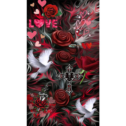 Rose - 11CT Stamped Cross Stitch 40*72CM