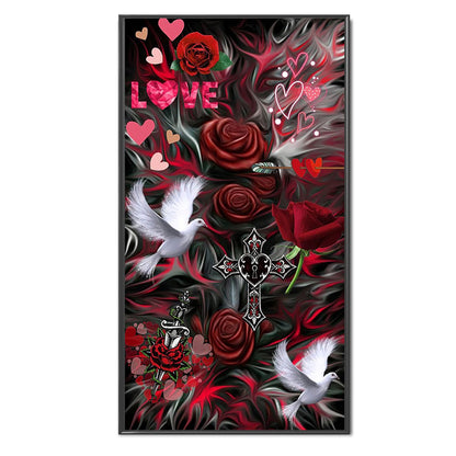 Rose - 11CT Stamped Cross Stitch 40*72CM