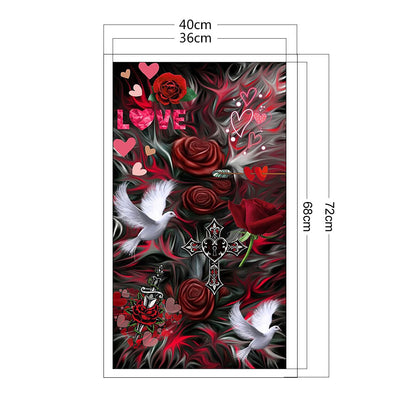 Rose - 11CT Stamped Cross Stitch 40*72CM
