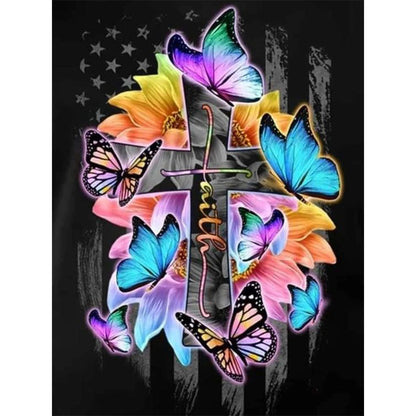 Cross - Full Round Drill Diamond Painting 30*40CM