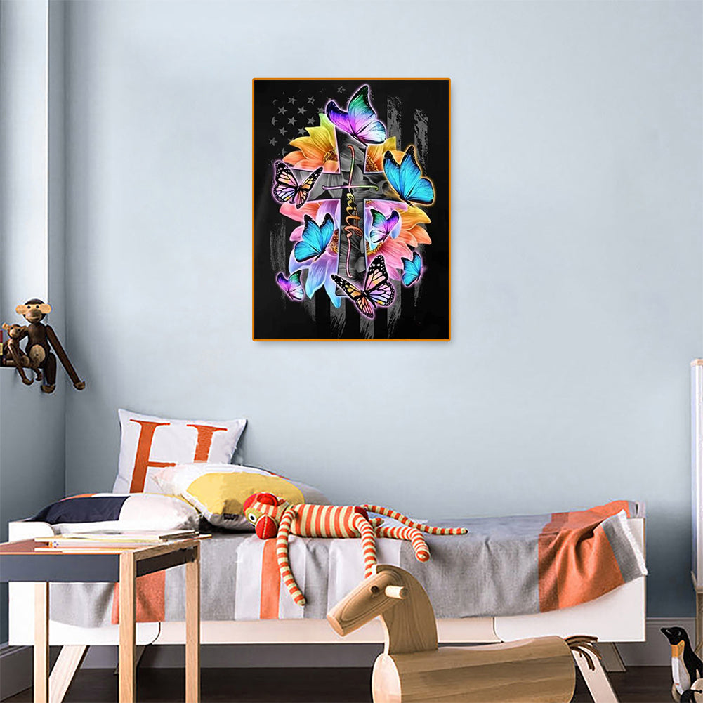 Cross - Full Round Drill Diamond Painting 30*40CM