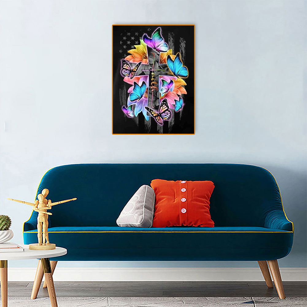 Cross - Full Round Drill Diamond Painting 30*40CM