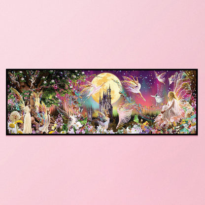 Fairies And Castle - 11CT Counted Cross Stitch 30*90CM