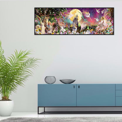 Fairies And Castle - 11CT Counted Cross Stitch 30*90CM