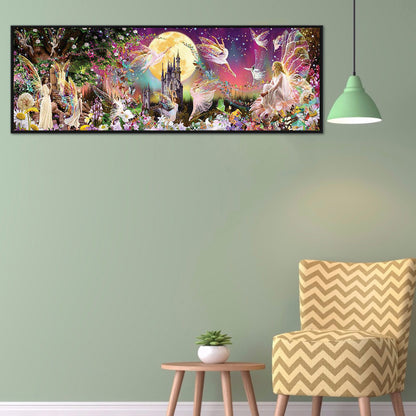 Fairies And Castle - 11CT Counted Cross Stitch 30*90CM