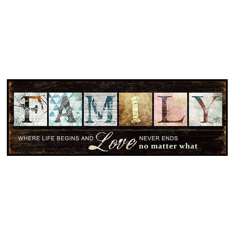 Family Letters - 11CT Counted Cross Stitch 30*90CM
